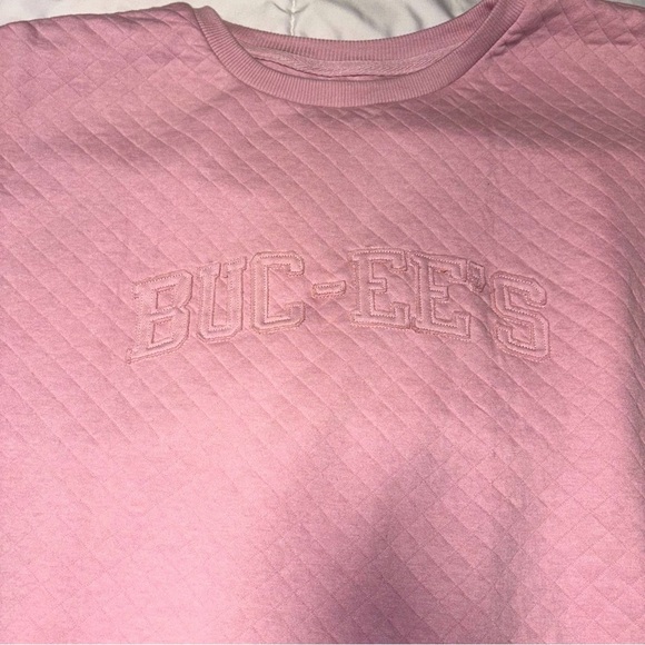 Buc-ee's Women's Pullover Sweatshirt Top Pink Quilted 3XL - Picture 2 of 7